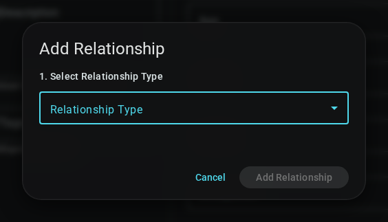 The Add Relationship dialog