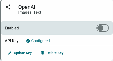 OpenAI model config