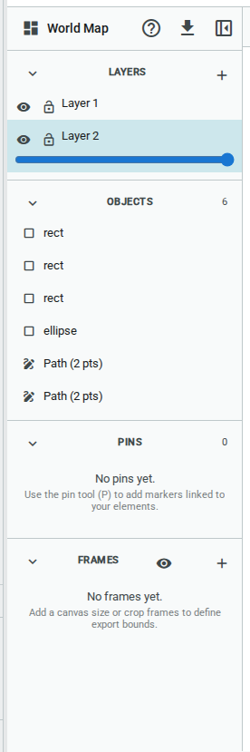 Canvas sidebar (layers) — light