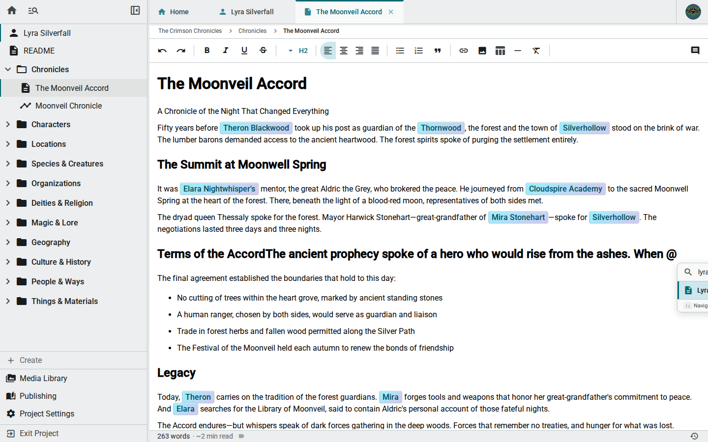@mention feature showcase