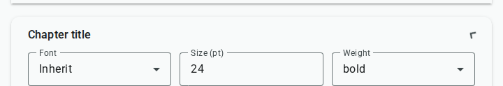 Style — chapter title section — light