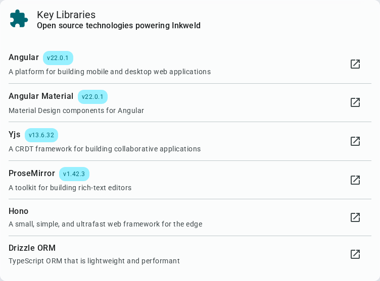 About — libraries card, light