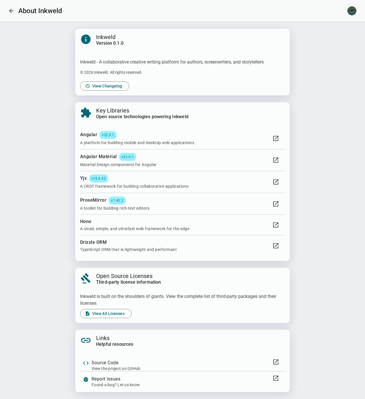 About page — desktop, light