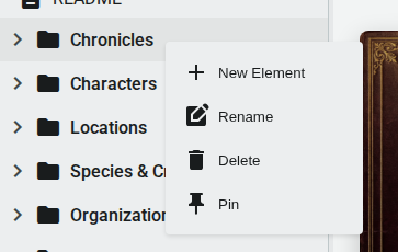 Folder context menu — light